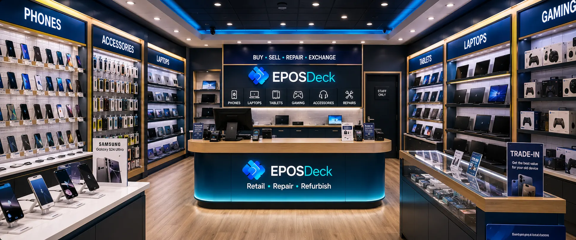 UK electronics retail shop for EPOSDeck